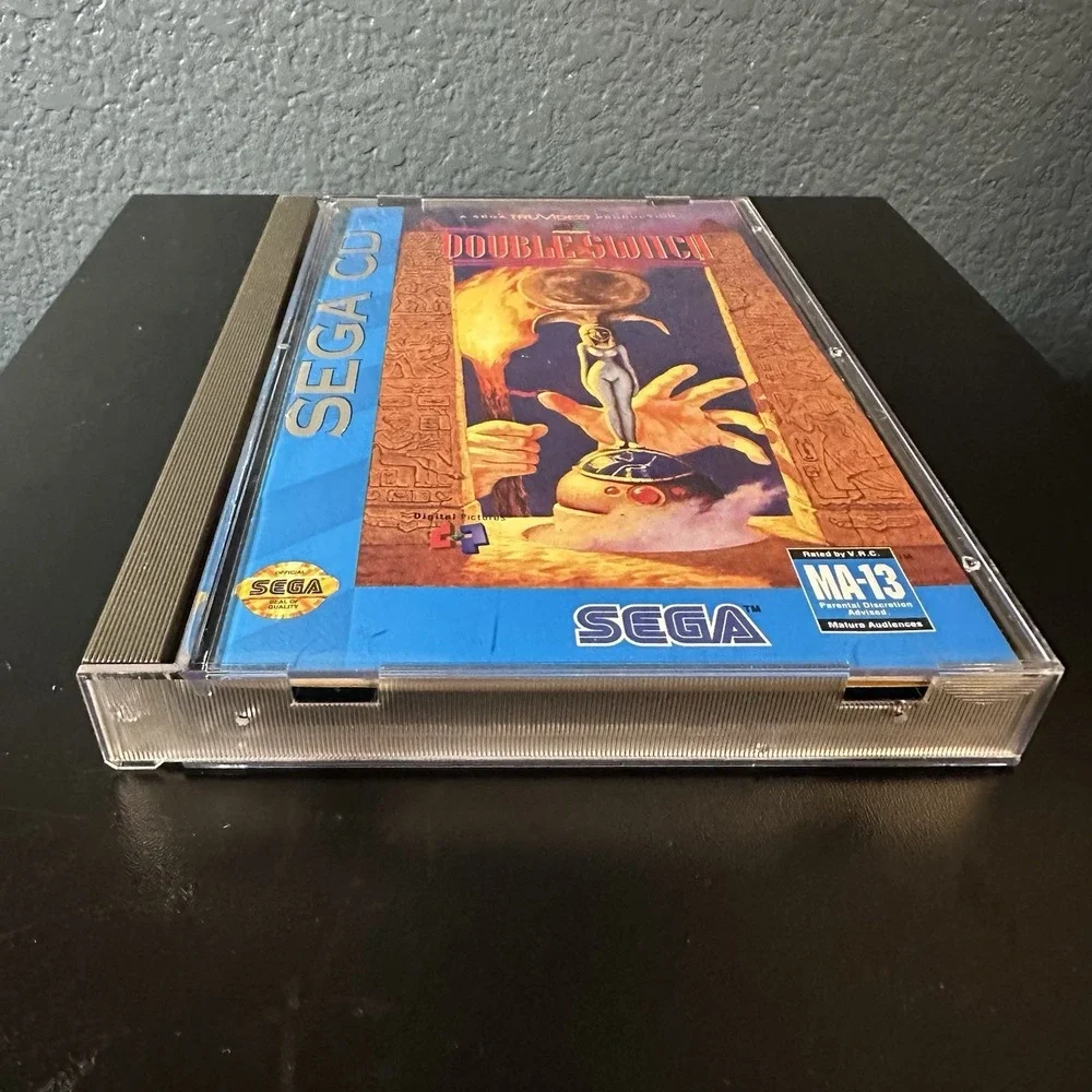 Double Switch (Sega CD, 1993) CIB Complete in Case w/ Manual & Foam Exc. Cond.